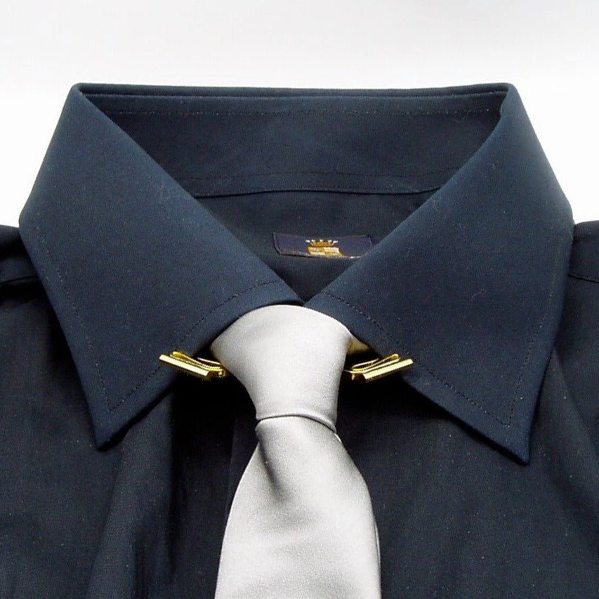 SILMARIL Fermacolletto in metallo lucido dorato con clip